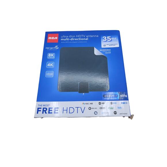 RCA Ultra Thin HDTV Antenna Multidirectional 35 Mile Range - Picture 2 of 5